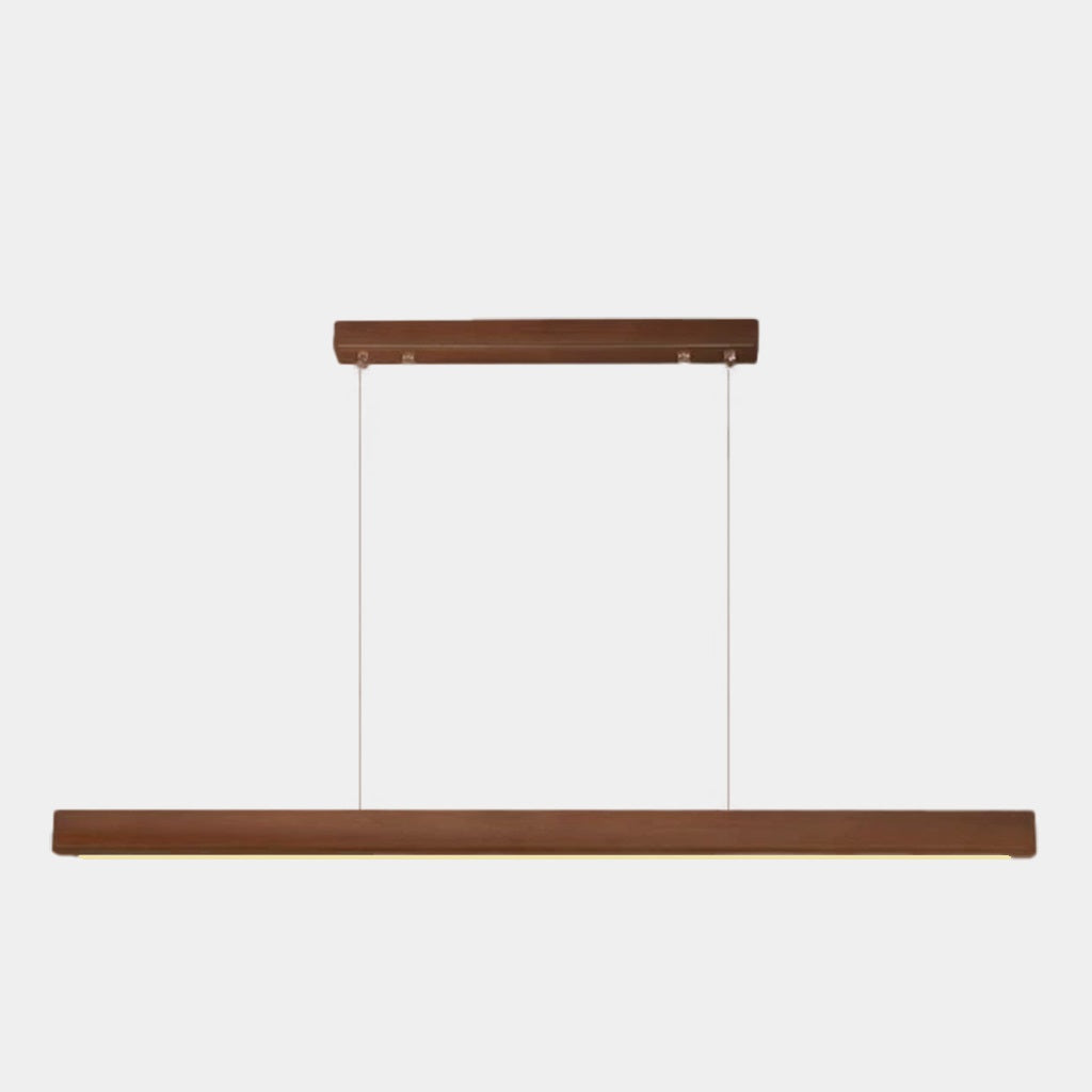Pendant Light Wood Linear 39.4 in Adjustable Kitchen Island Dining Table Ceiling Lamp Warm White Neutral | Thomler