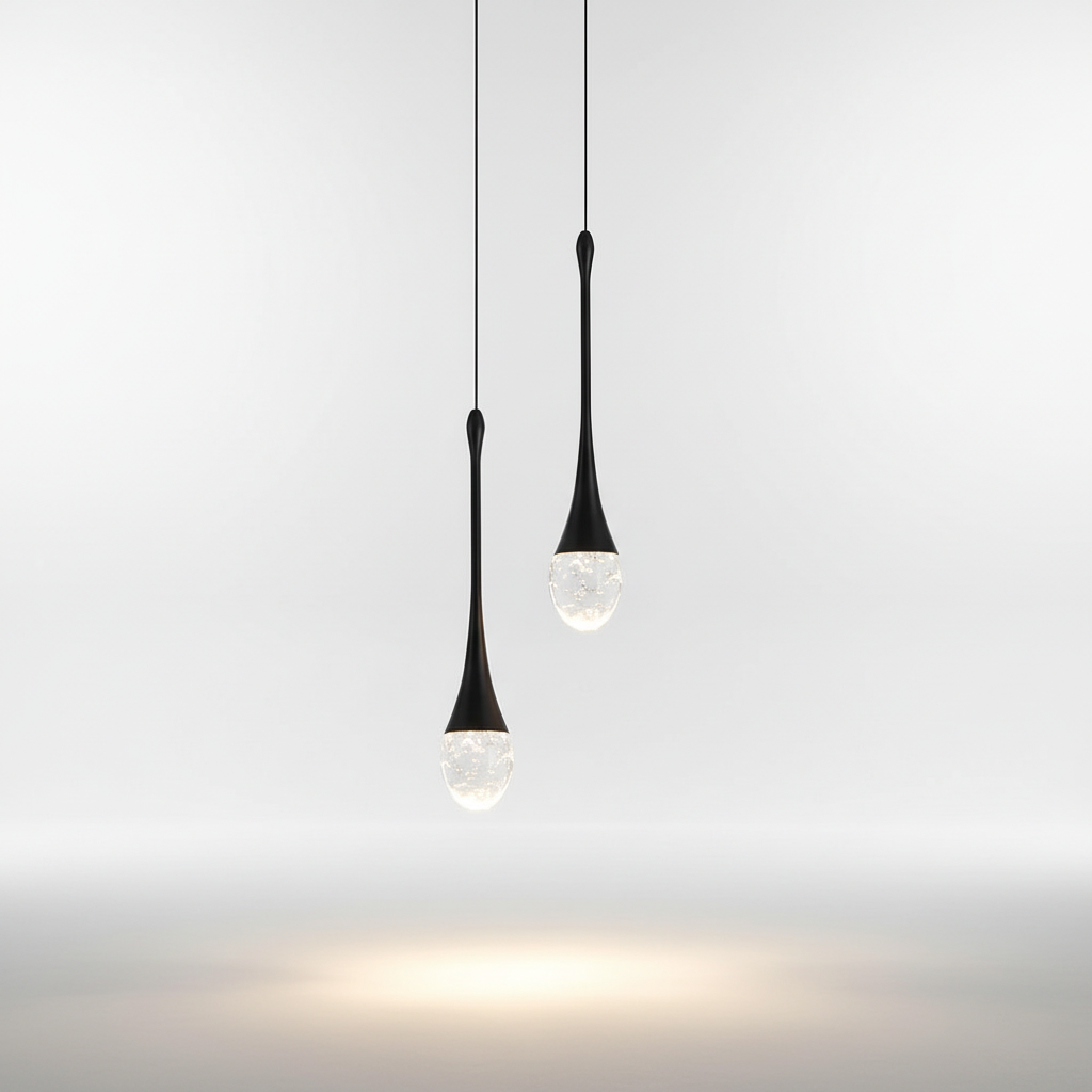 Pendant Light Glass Teardrop 25.4 cm Warm White Dining Room Adjustable Hanging Ceiling Lamp Living Room Hallway | Thomler