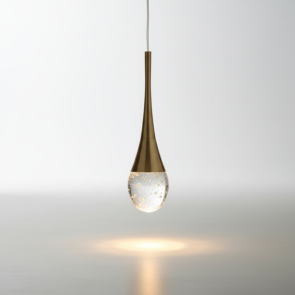 Pendant Light Glass Teardrop 25.4 cm Warm White Dining Room Adjustable Hanging Ceiling Lamp Living Room Hallway | Thomler