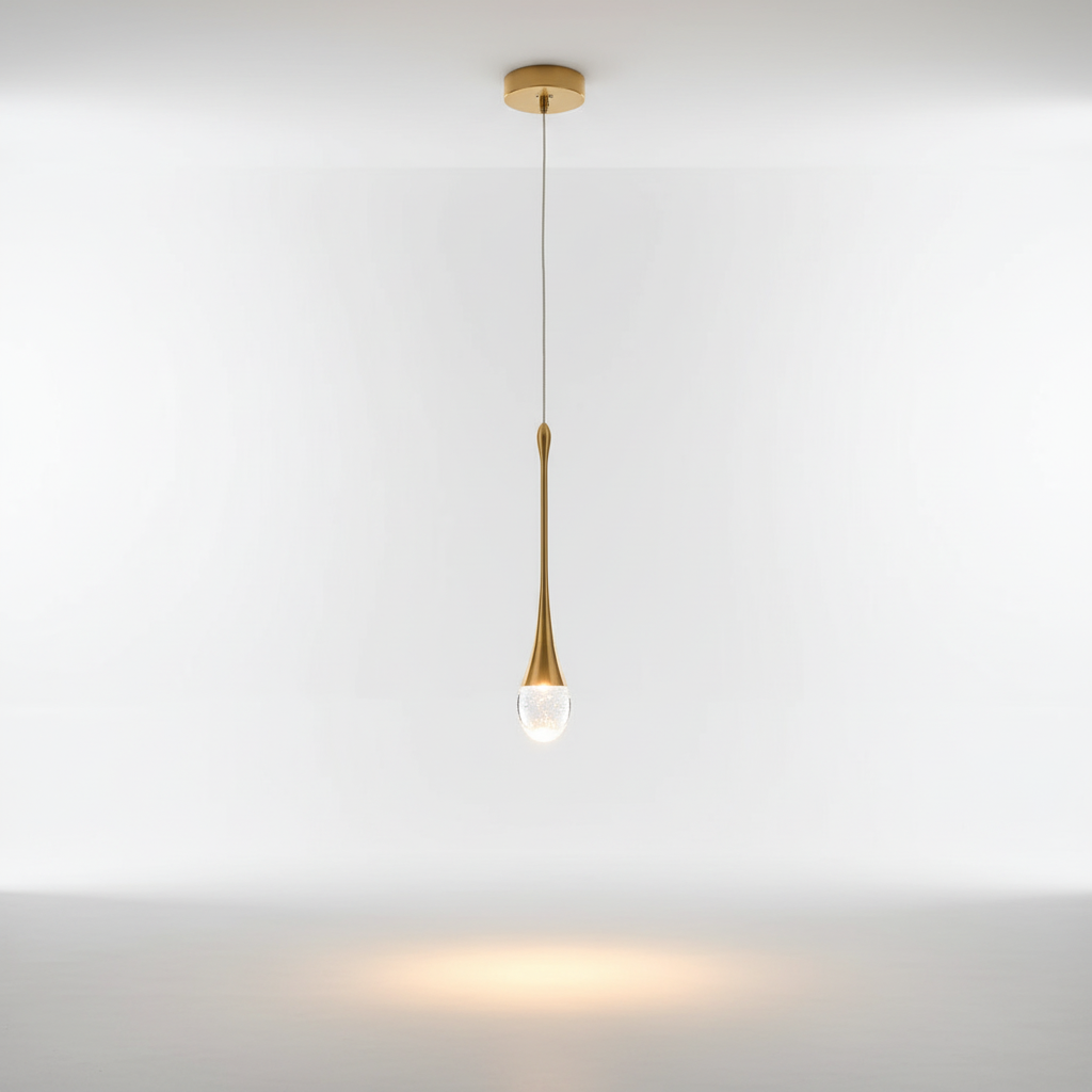 Pendant Light Glass Teardrop 25.4 cm Warm White Dining Room Adjustable Hanging Ceiling Lamp Living Room Hallway | Thomler