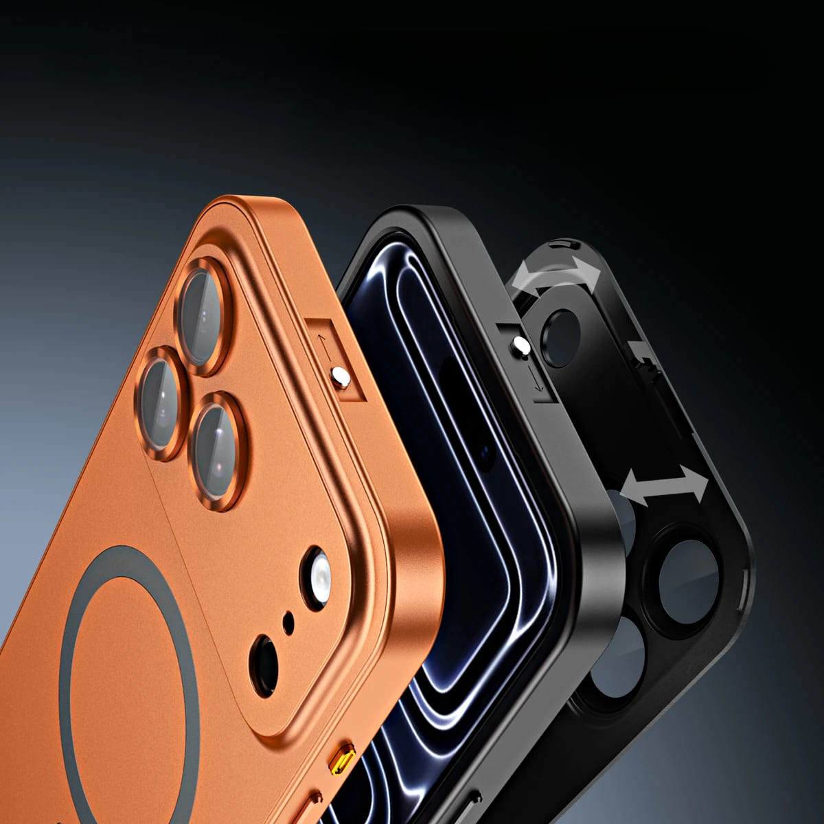 Aluminum Snap-Lock iPhone Case with Full Camera Protection & Raised Edges for 13-17 Models | Thomler