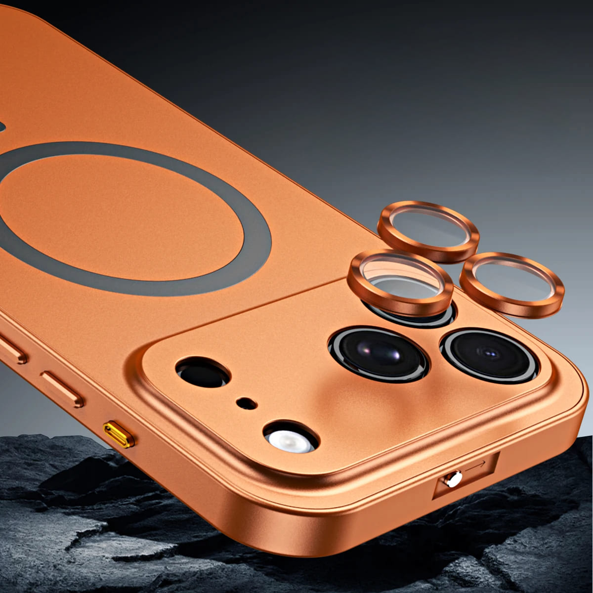 Aluminum Snap-Lock iPhone Case with Full Camera Protection & Raised Edges for 13-17 Models | Thomler