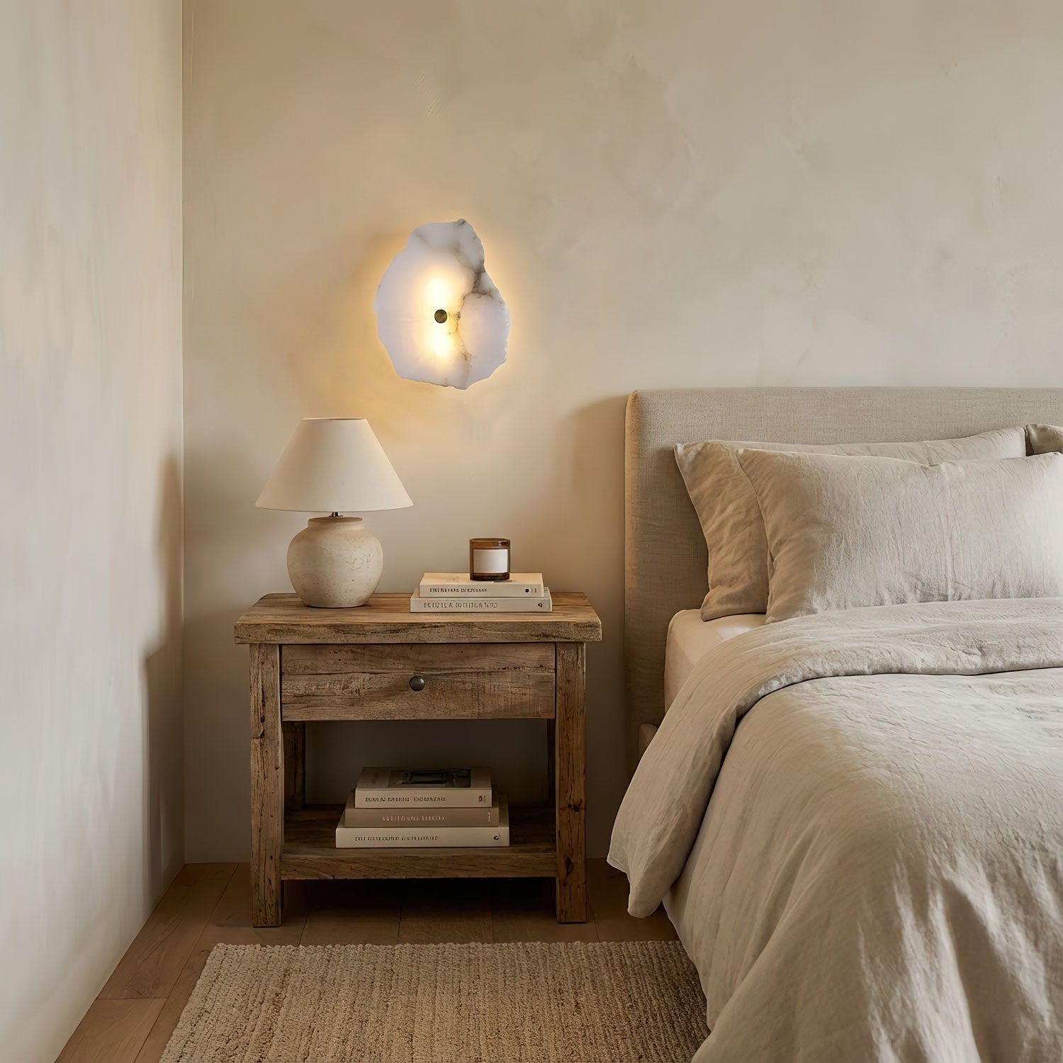 Wall Sconce Metal Alabaster 5.5 in White Indoor Lighting Modern Home Hallway Bedroom Lamp | Thomler