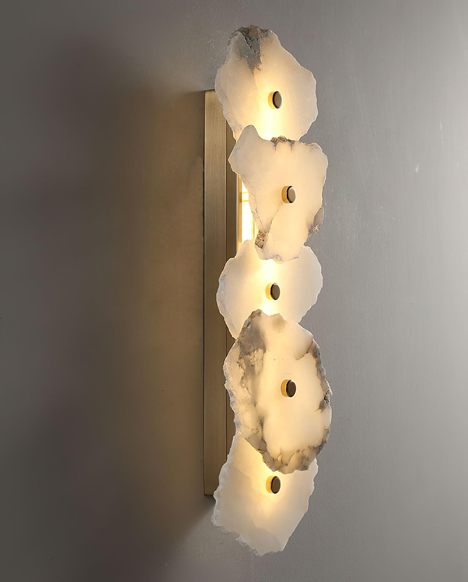 Wall Sconce Metal Alabaster 5.5 in White Indoor Lighting Modern Home Hallway Bedroom Lamp | Thomler