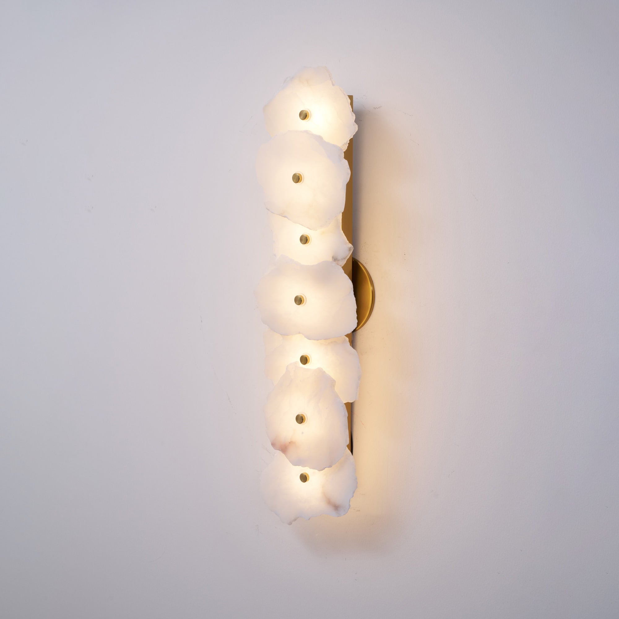 Wall Sconce Metal Alabaster 5.5 in White Indoor Lighting Modern Home Hallway Bedroom Lamp | Thomler