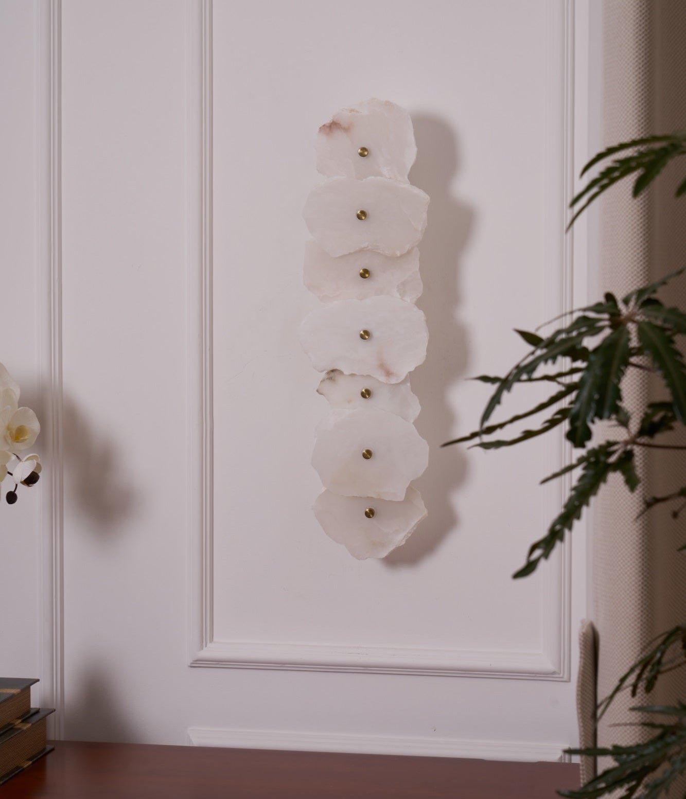 Wall Sconce Metal Alabaster 5.5 in White Indoor Lighting Modern Home Hallway Bedroom Lamp | Thomler