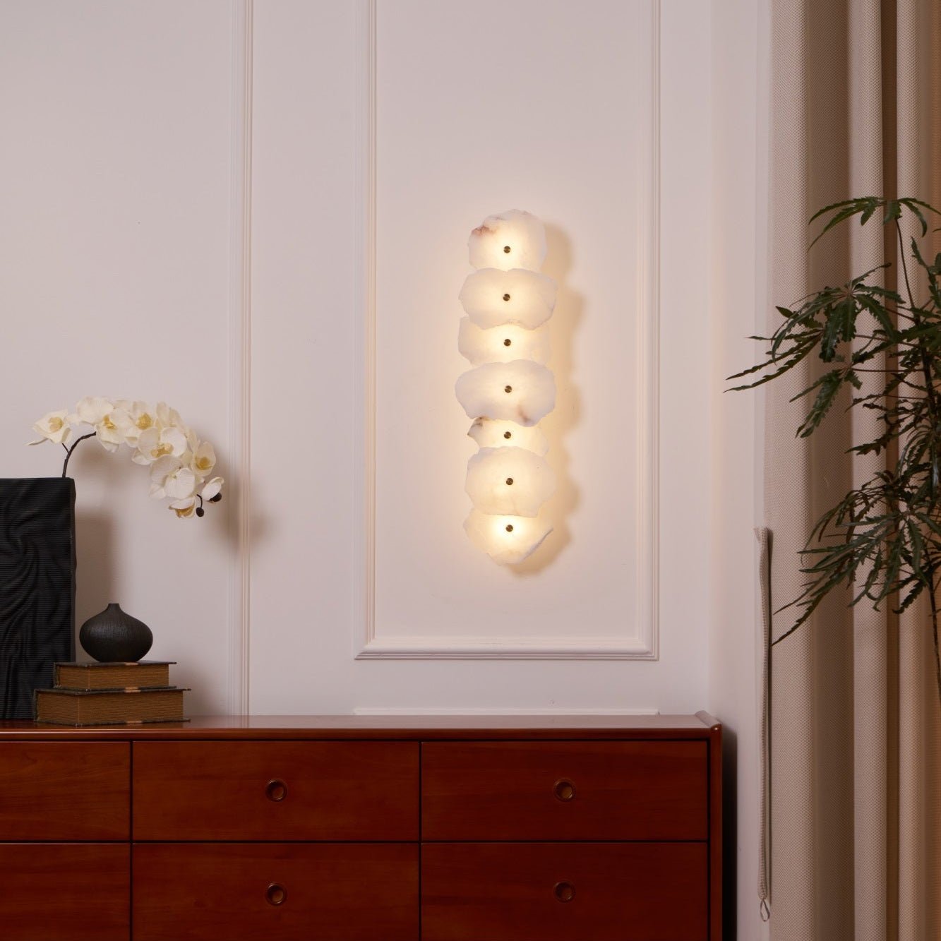 Wall Sconce Metal Alabaster 5.5 in White Indoor Lighting Modern Home Hallway Bedroom Lamp | Thomler