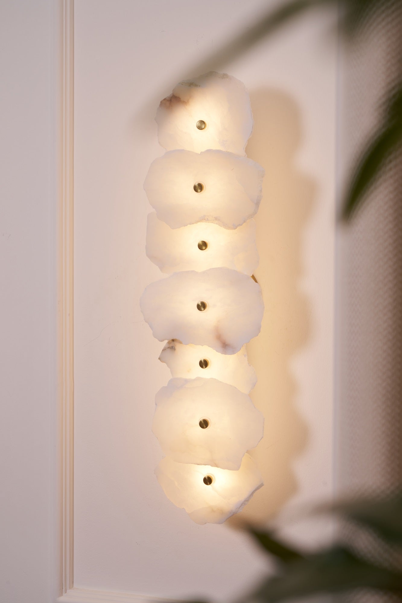Wall Sconce Metal Alabaster 5.5 in White Indoor Lighting Modern Home Hallway Bedroom Lamp | Thomler