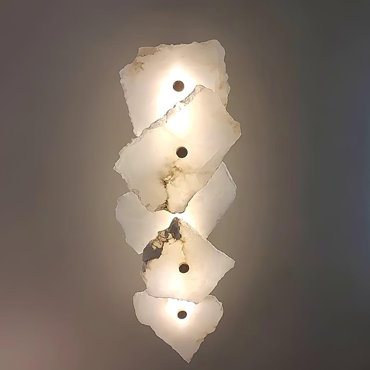 Wall Sconce Metal Alabaster 5.5 in White Indoor Lighting Modern Home Hallway Bedroom Lamp | Thomler