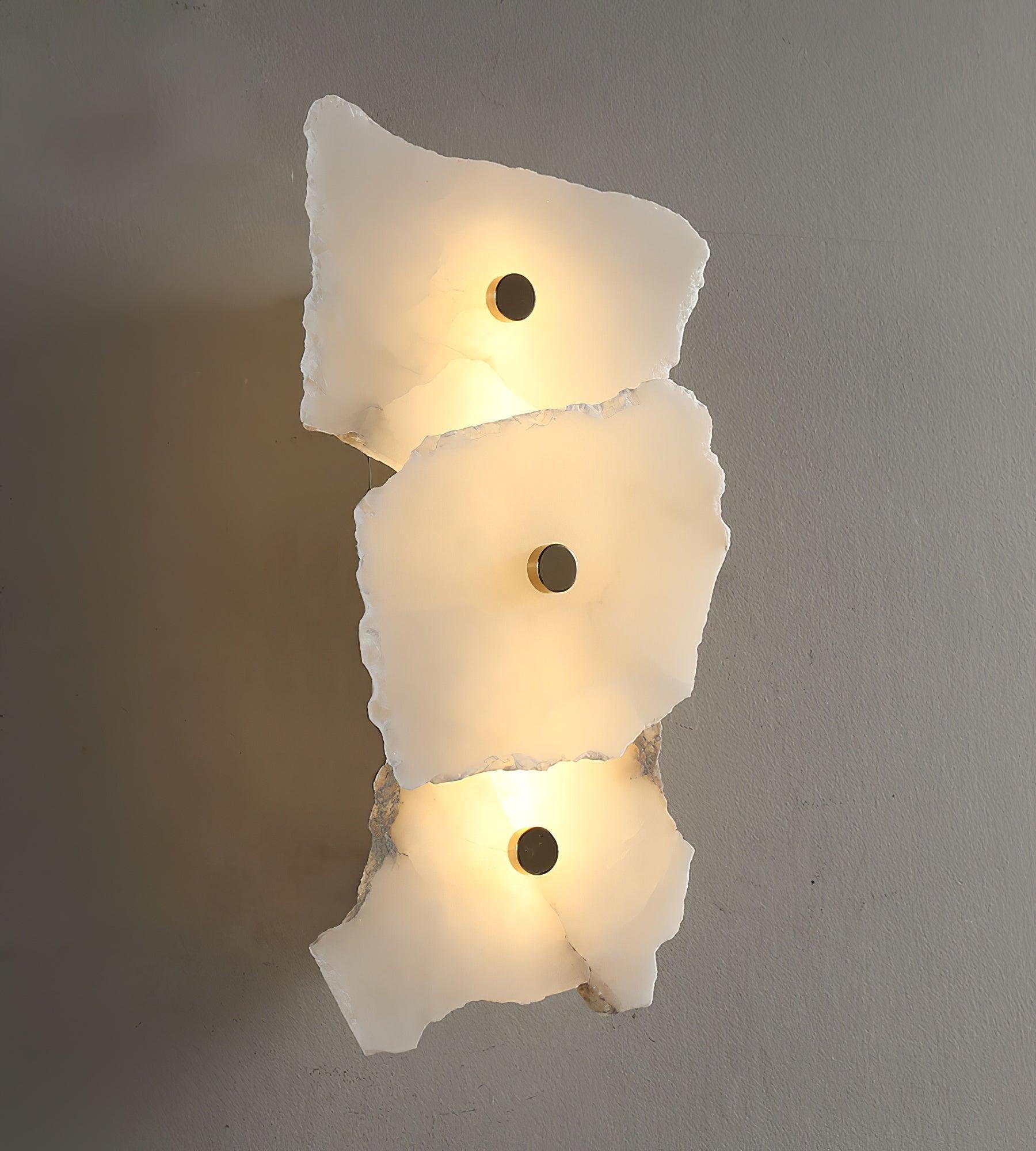 Wall Sconce Metal Alabaster 5.5 in White Indoor Lighting Modern Home Hallway Bedroom Lamp | Thomler