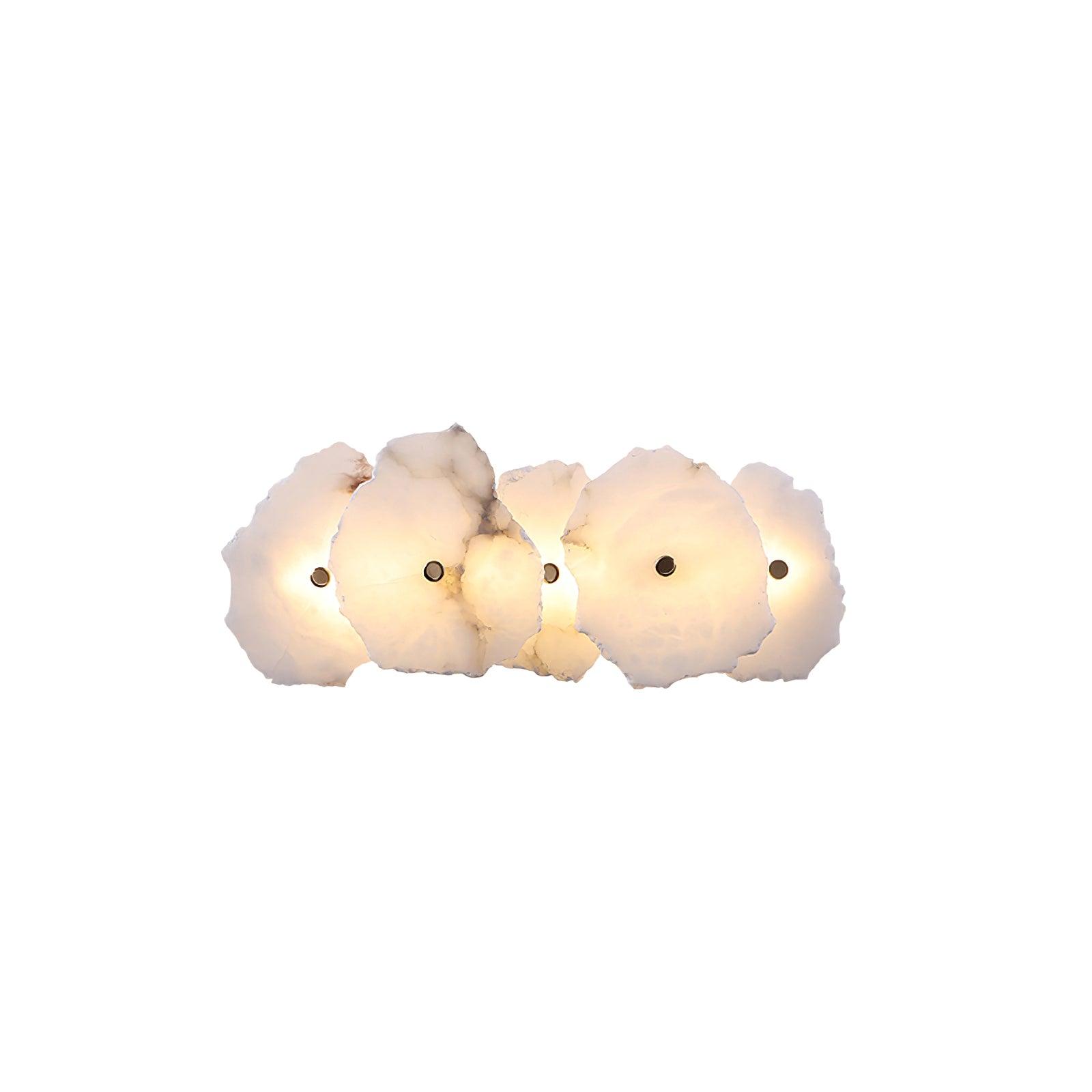 Wall Sconce Metal Alabaster 5.5 in White Indoor Lighting Modern Home Hallway Bedroom Lamp | Thomler