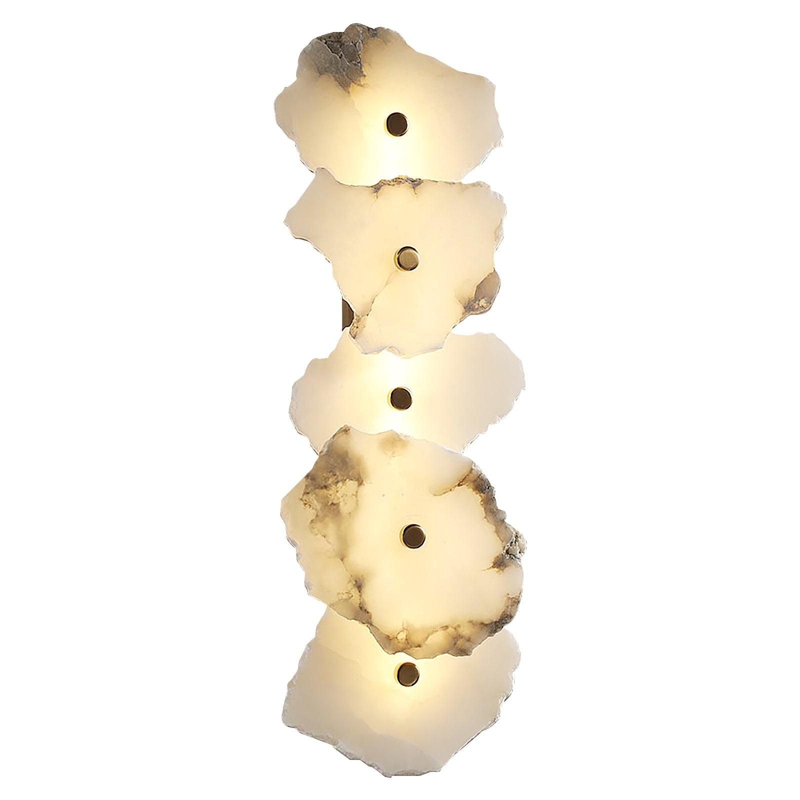 Wall Sconce Metal Alabaster 5.5 in White Indoor Lighting Modern Home Hallway Bedroom Lamp | Thomler