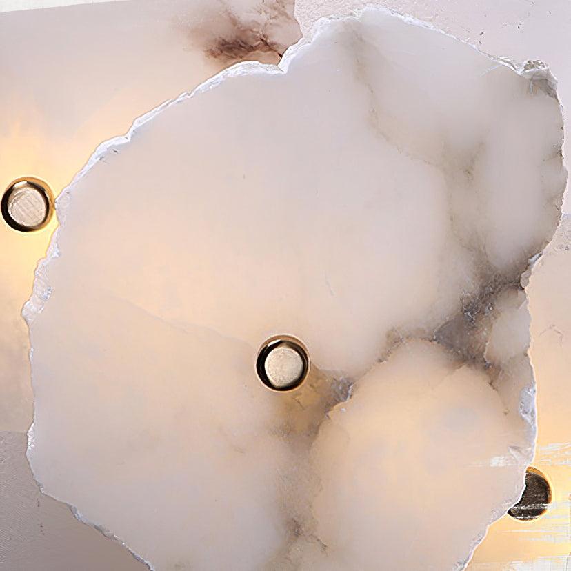 Wall Sconce Metal Alabaster 5.5 in White Indoor Lighting Modern Home Hallway Bedroom Lamp | Thomler