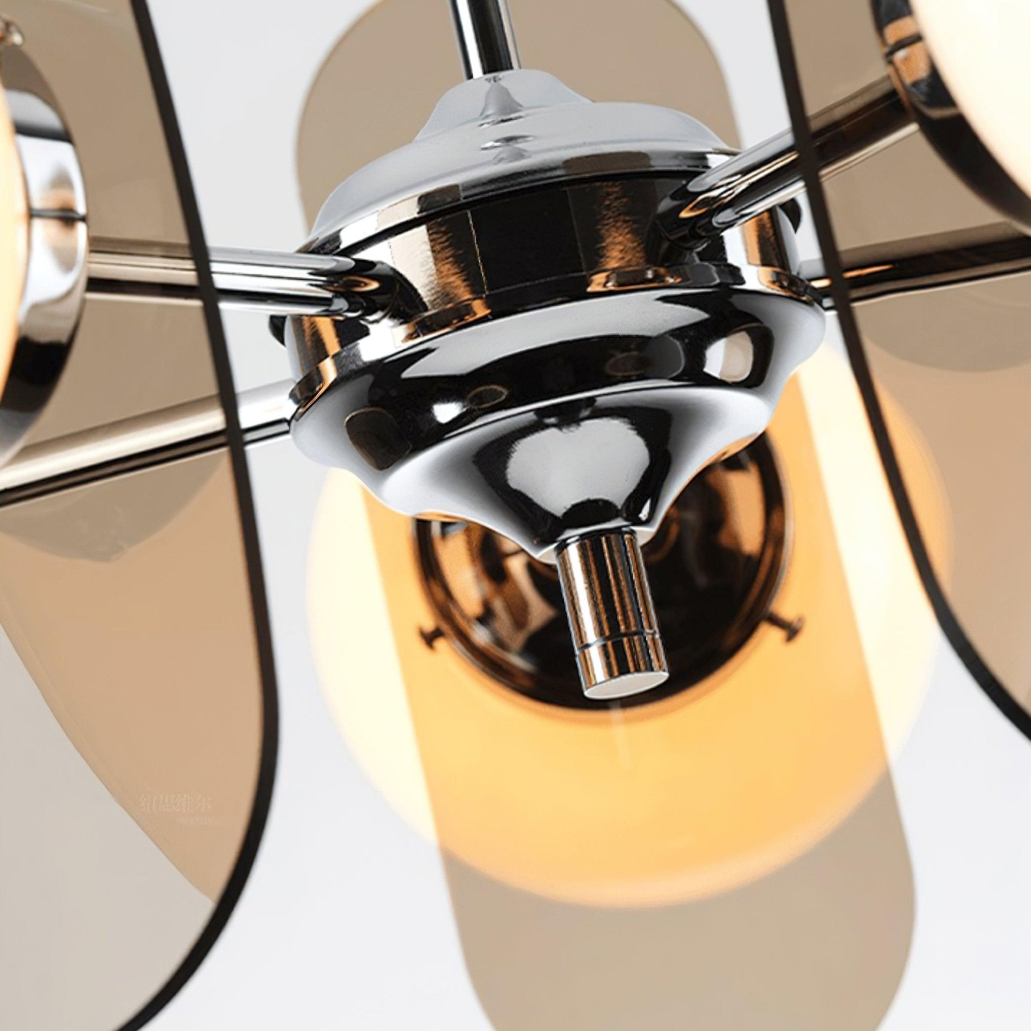 Iron Glass Ceiling Light for Dining Room Modern Multi-Bulb Fixture Adjustable Pendant Chandelier for Kitchen Island Living Room Entryway Hom | Thomler