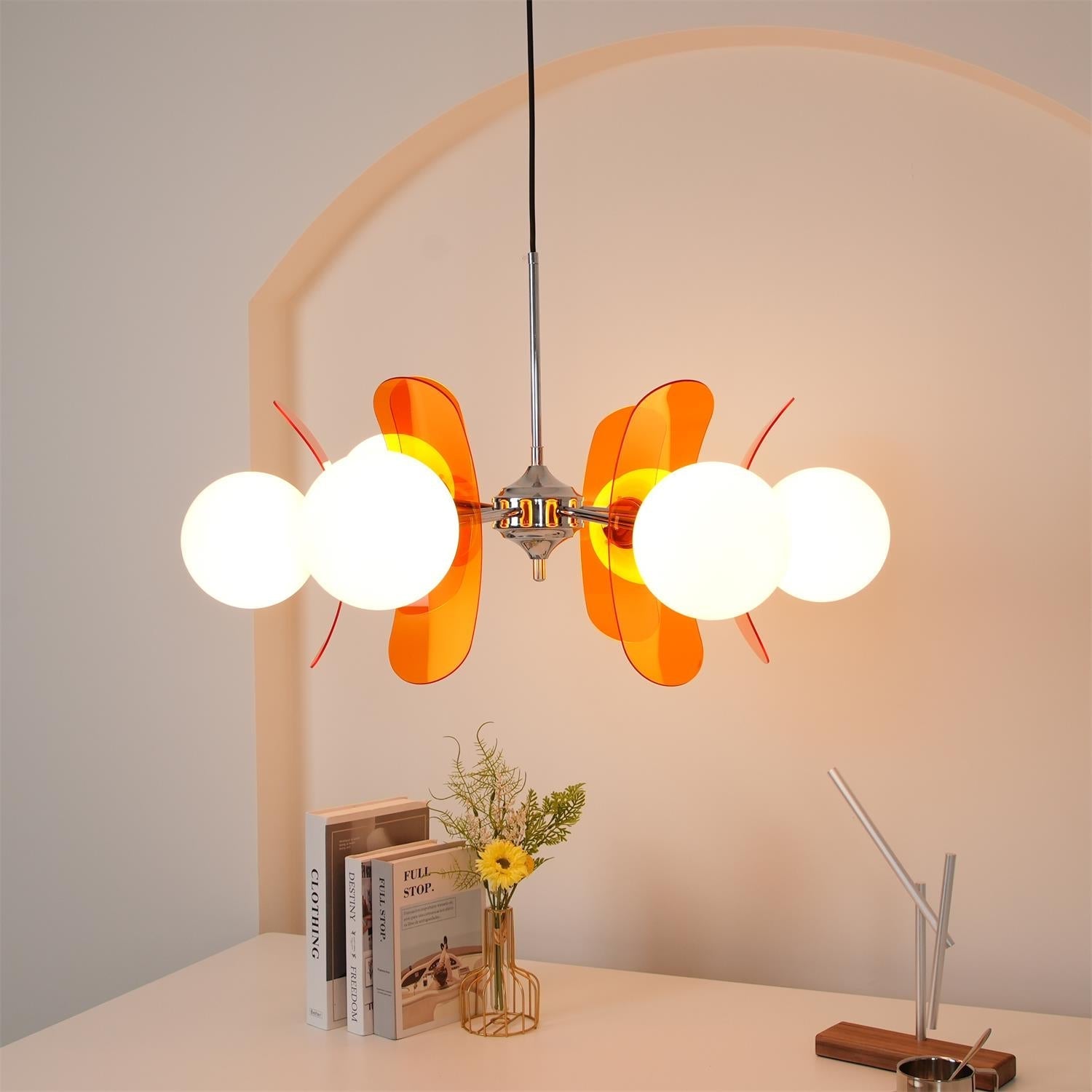 Iron Glass Ceiling Light for Dining Room Modern Multi-Bulb Fixture Adjustable Pendant Chandelier for Kitchen Island Living Room Entryway Hom | Thomler