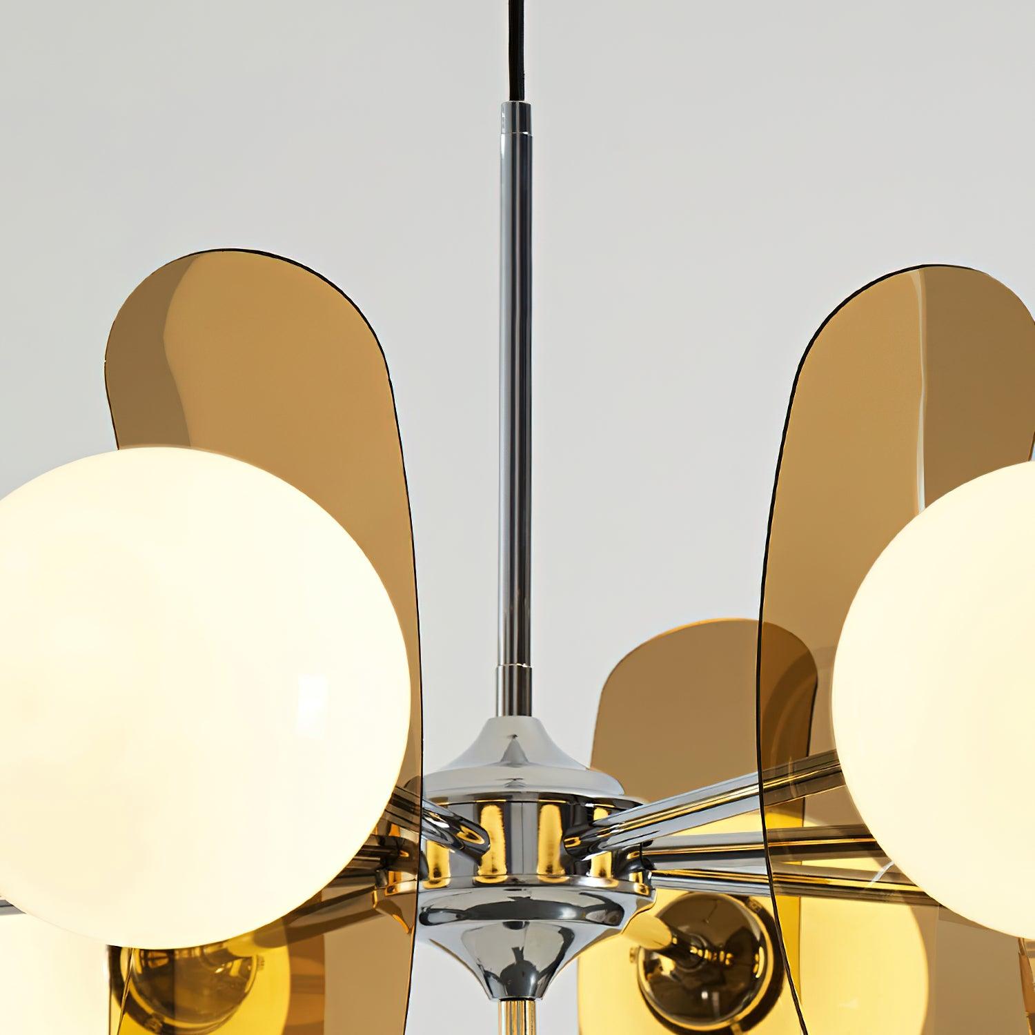 Iron Glass Ceiling Light for Dining Room Modern Multi-Bulb Fixture Adjustable Pendant Chandelier for Kitchen Island Living Room Entryway Hom | Thomler