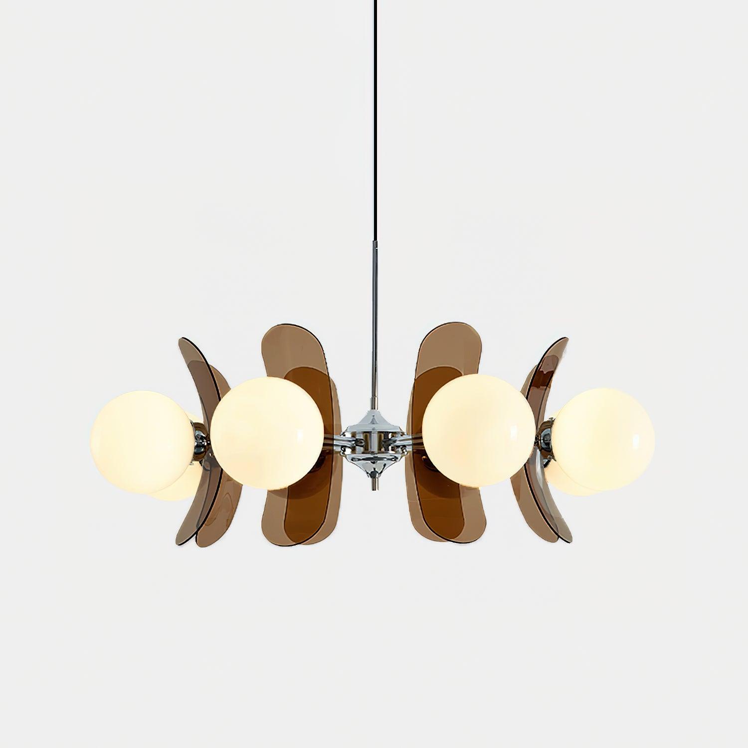 Iron Glass Ceiling Light for Dining Room Modern Multi-Bulb Fixture Adjustable Pendant Chandelier for Kitchen Island Living Room Entryway Hom | Thomler