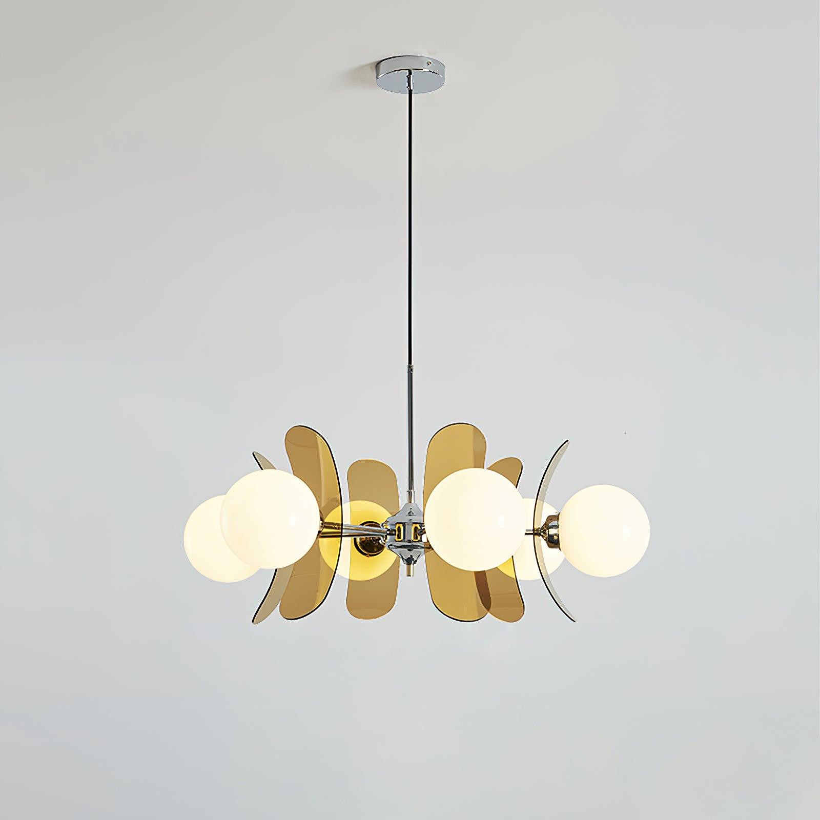 Iron Glass Ceiling Light for Dining Room Modern Multi-Bulb Fixture Adjustable Pendant Chandelier for Kitchen Island Living Room Entryway Hom | Thomler