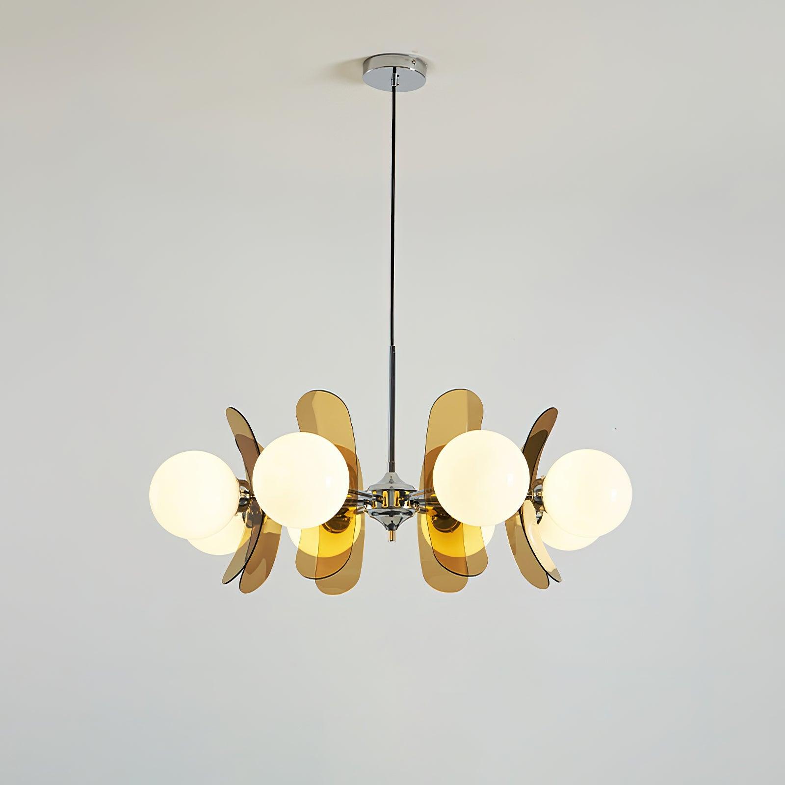 Iron Glass Ceiling Light for Dining Room Modern Multi-Bulb Fixture Adjustable Pendant Chandelier for Kitchen Island Living Room Entryway Hom | Thomler