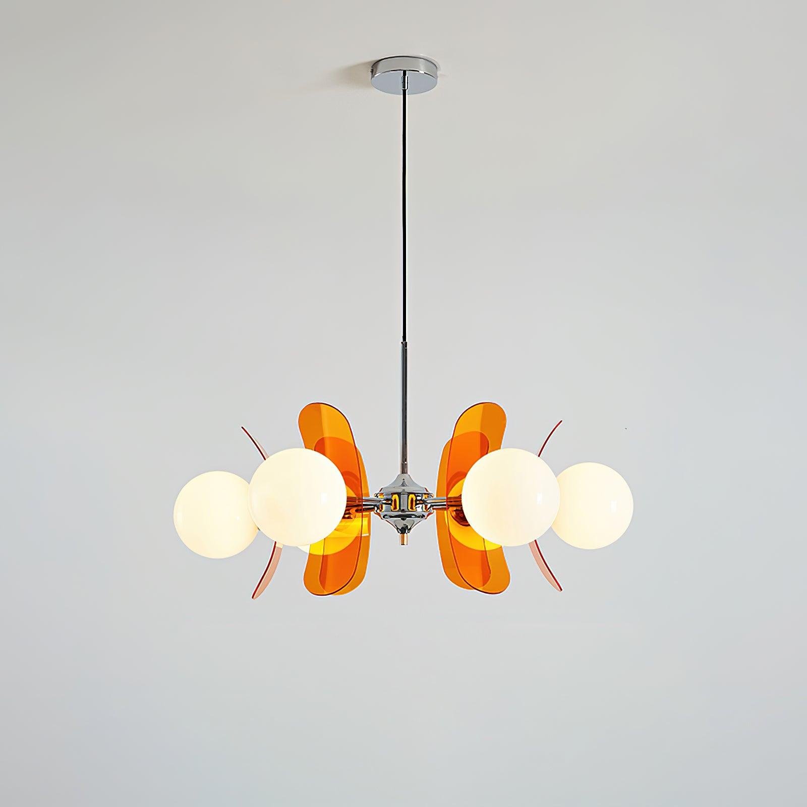 Iron Glass Ceiling Light for Dining Room Modern Multi-Bulb Fixture Adjustable Pendant Chandelier for Kitchen Island Living Room Entryway Hom | Thomler