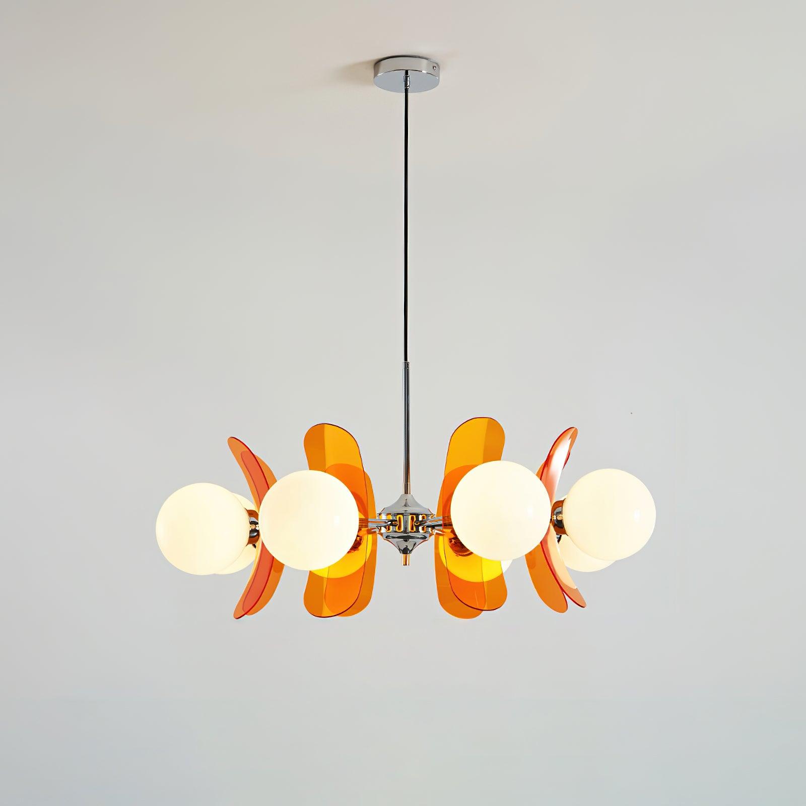 Iron Glass Ceiling Light for Dining Room Modern Multi-Bulb Fixture Adjustable Pendant Chandelier for Kitchen Island Living Room Entryway Hom | Thomler
