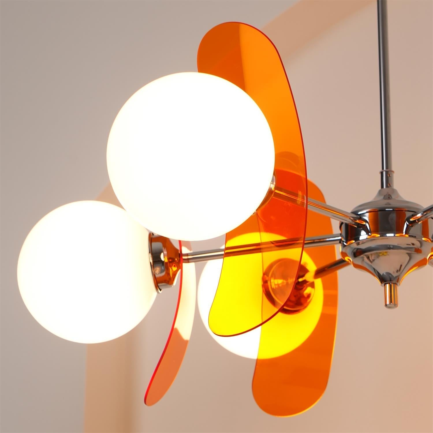 Iron Glass Ceiling Light for Dining Room Modern Multi-Bulb Fixture Adjustable Pendant Chandelier for Kitchen Island Living Room Entryway Hom | Thomler