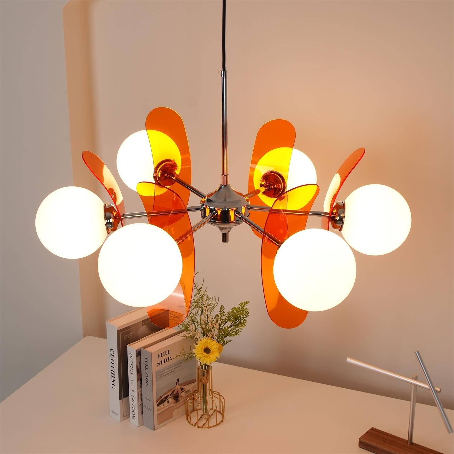 Iron Glass Ceiling Light for Dining Room Modern Multi-Bulb Fixture Adjustable Pendant Chandelier for Kitchen Island Living Room Entryway Hom | Thomler