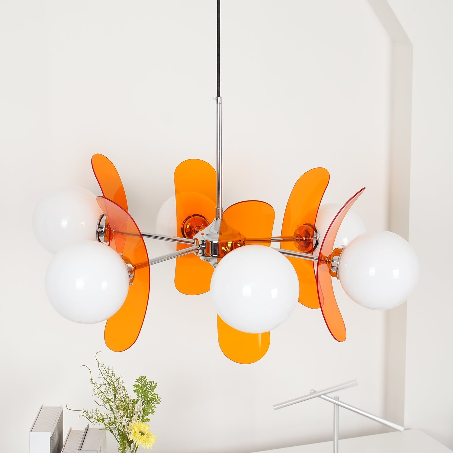 Iron Glass Ceiling Light for Dining Room Modern Multi-Bulb Fixture Adjustable Pendant Chandelier for Kitchen Island Living Room Entryway Hom | Thomler