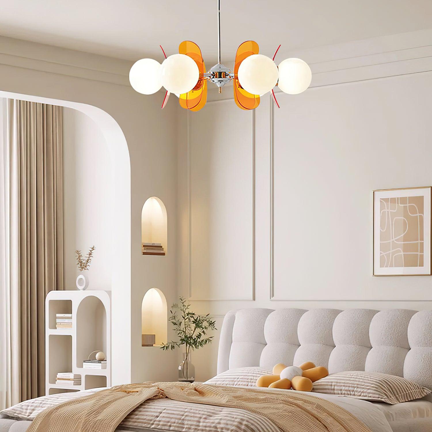 Iron Glass Ceiling Light for Dining Room Modern Multi-Bulb Fixture Adjustable Pendant Chandelier for Kitchen Island Living Room Entryway Hom | Thomler