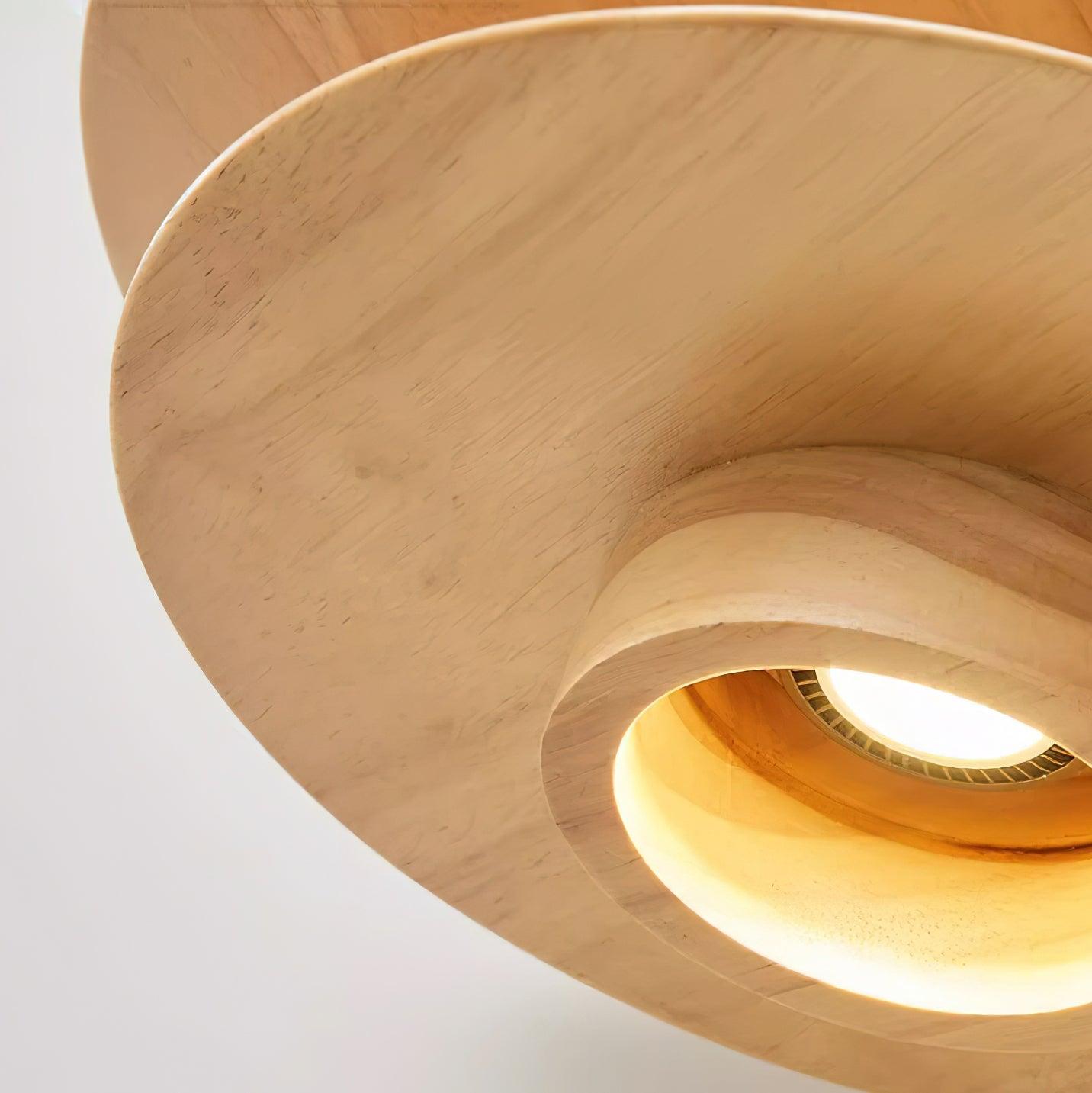 Pendant Light Wood Tiered 11.8 in Diameter Modern Dining Room Living Room Illumination | Thomler