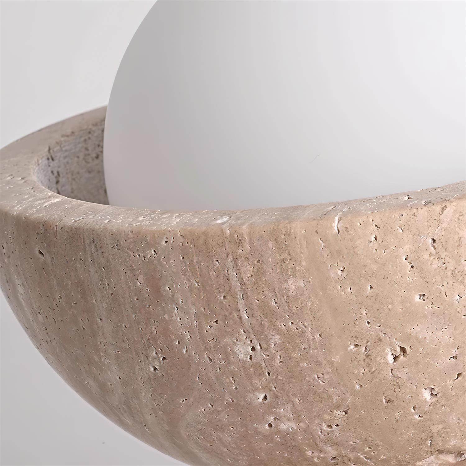 Ceiling Light Travertine Stone 5.9 in White Indoor Wall And Ceiling Fixture Modern Lighting | Thomler