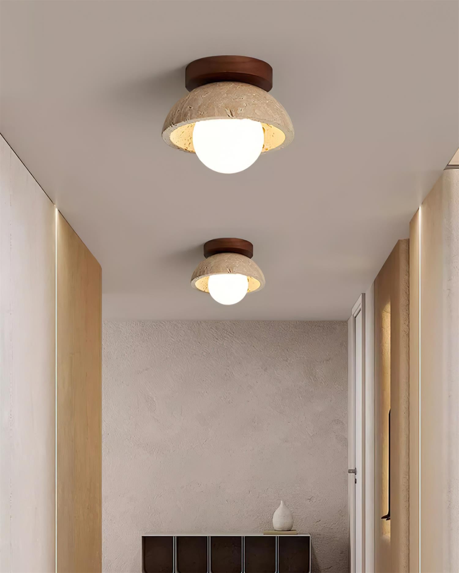 Ceiling Light Travertine Stone 5.9 in White Indoor Wall And Ceiling Fixture Modern Lighting | Thomler
