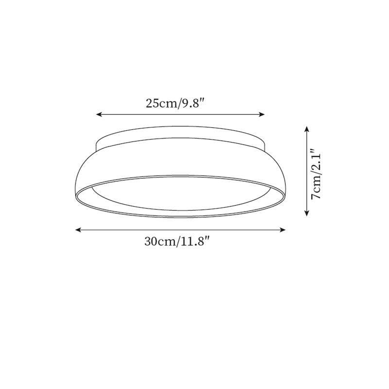 Ceiling Light Travertine Stone 11.8 in Flush Mount Beige Bedroom Hallway LED Modern Minimalist Fixture | Thomler