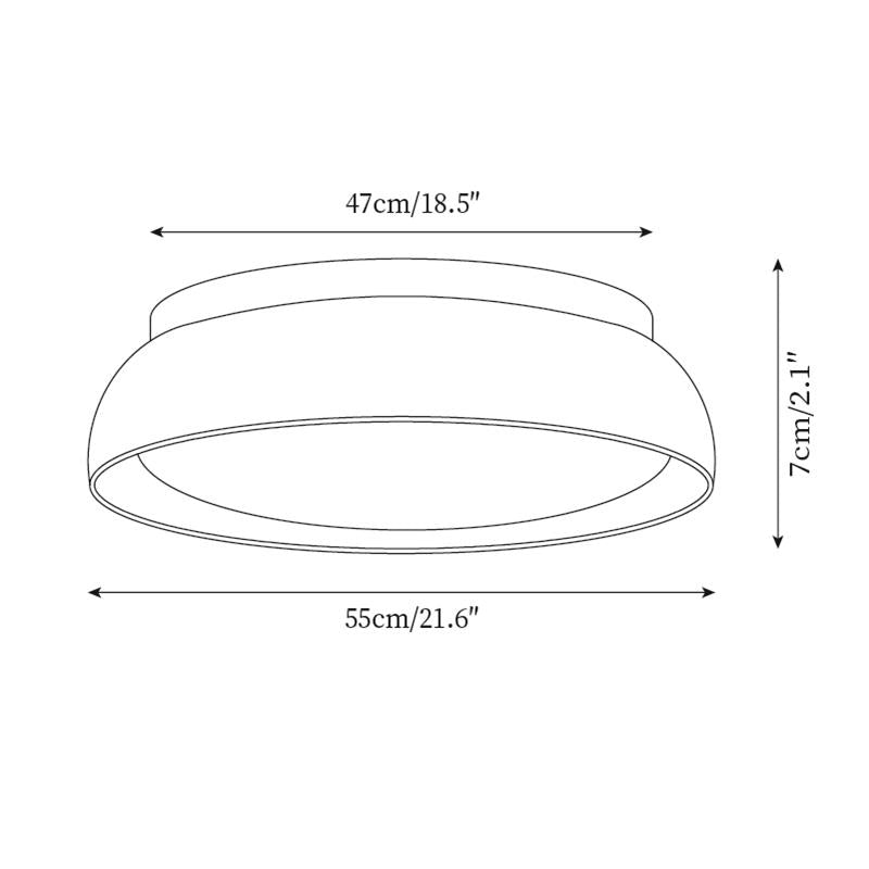 Ceiling Light Travertine Stone 11.8 in Flush Mount Beige Bedroom Hallway LED Modern Minimalist Fixture | Thomler