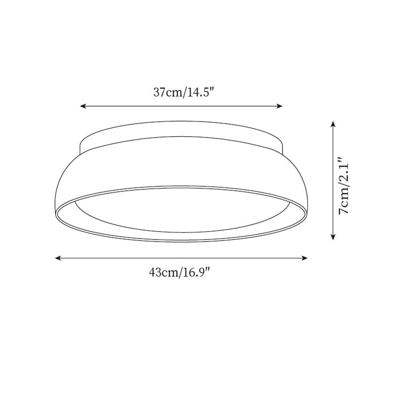 Ceiling Light Travertine Stone 11.8 in Flush Mount Beige Bedroom Hallway LED Modern Minimalist Fixture | Thomler