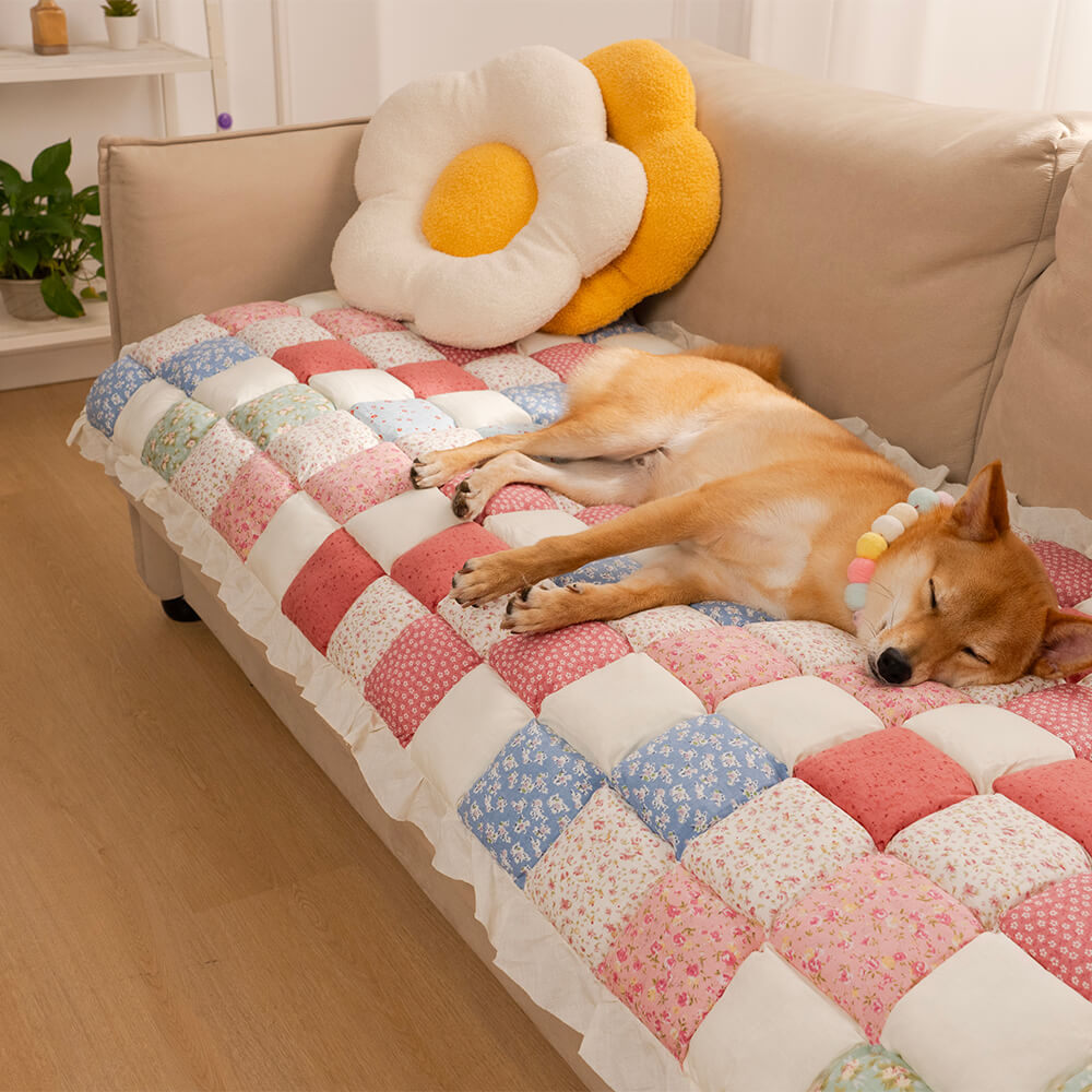 Quilted Cotton Furniture Protector Cover Anti-Slip Couch Cushion Pad for Sofa Chair Loveseat Pet-Friendly Washable Mat for Living Room | Thomler