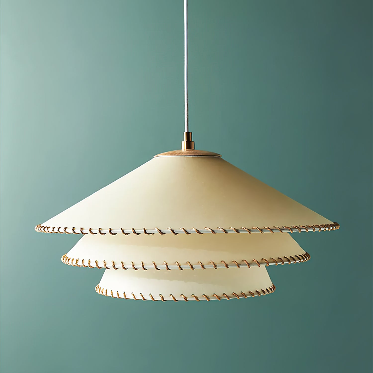 Pendant Lamp Fabric 19.7 in x 9.8 in Brown Indoor Dining Room Kitchen Island Hanging Light | Thomler