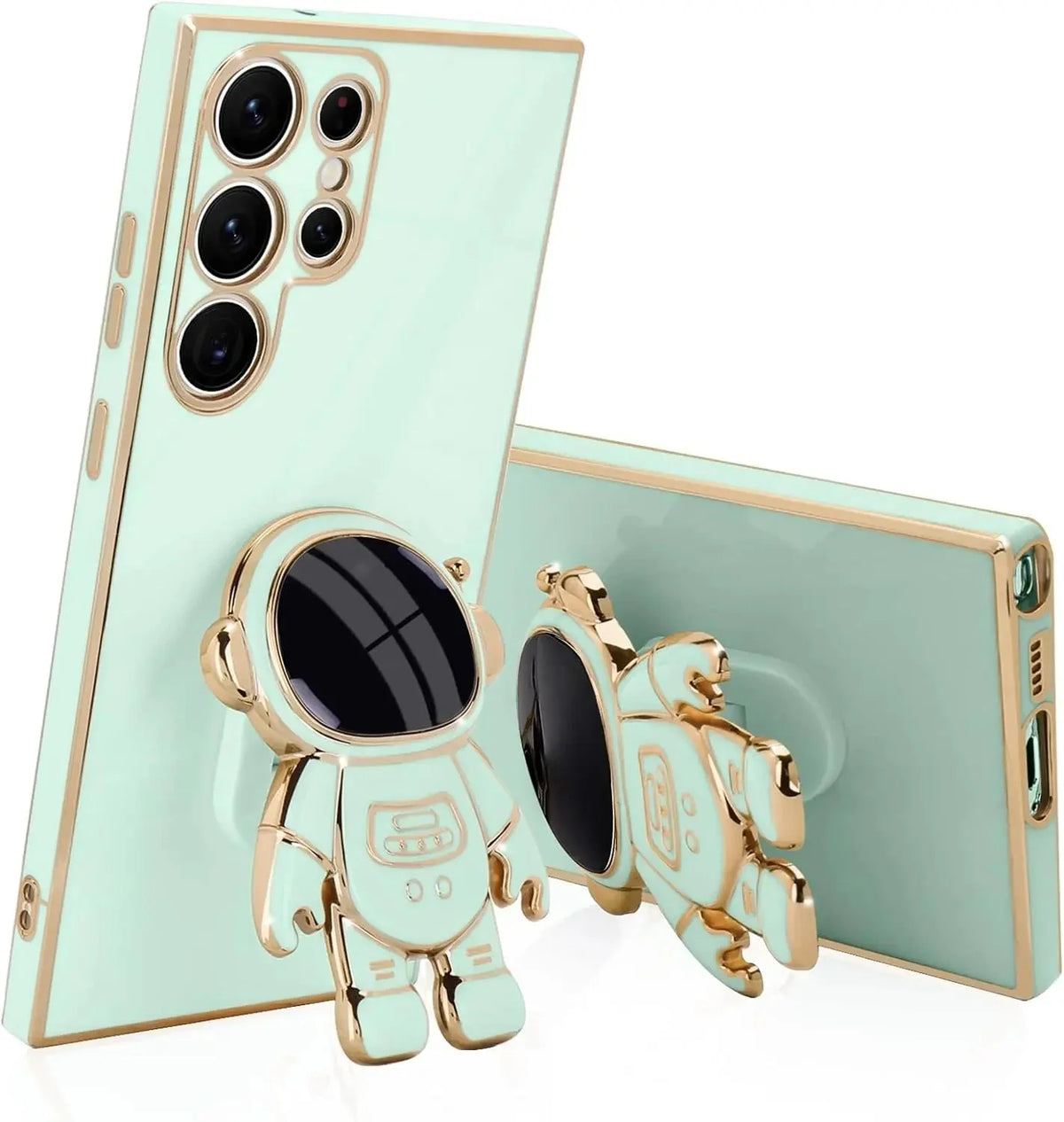 Space Explorer Phone Case with Kickstand for Samsung Galaxy – Protective TPU Cover with 3D Figure Grip | Thomler