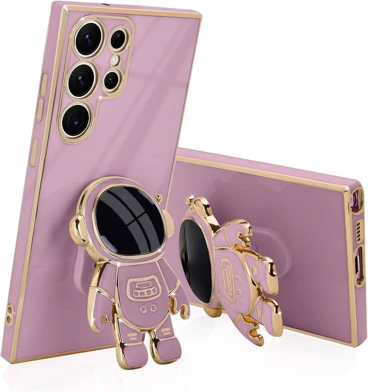 Space Explorer Phone Case with Kickstand for Samsung Galaxy – Protective TPU Cover with 3D Figure Grip | Thomler