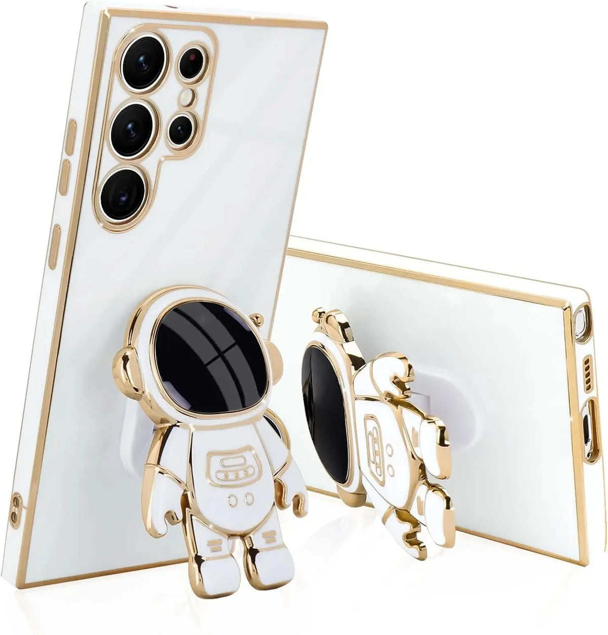 Space Explorer Phone Case with Kickstand for Samsung Galaxy – Protective TPU Cover with 3D Figure Grip | Thomler