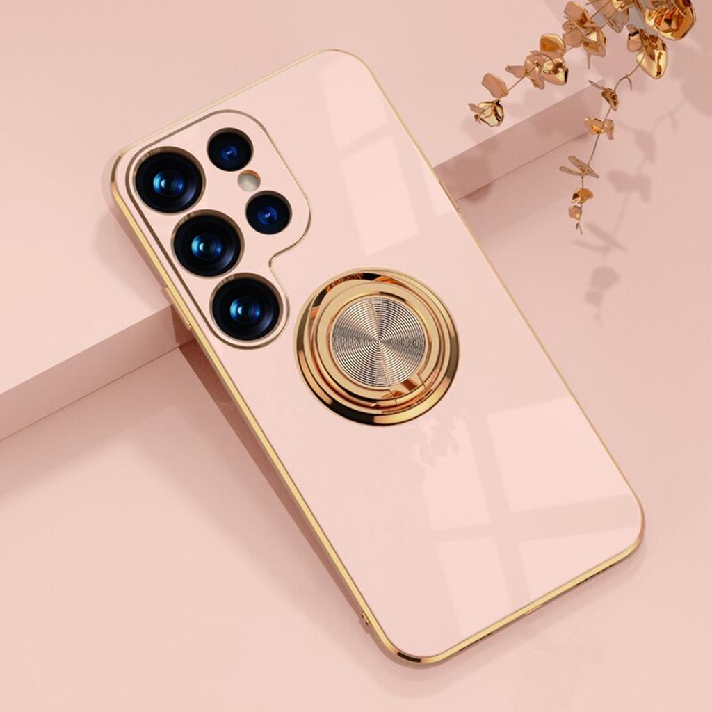 Rotating Ring Grip Phone Case for Samsung Galaxy – Magnetic Car Mount Compatible, Shock-Absorbing TPU with Microfiber Lining for S21-S26 | Thomler