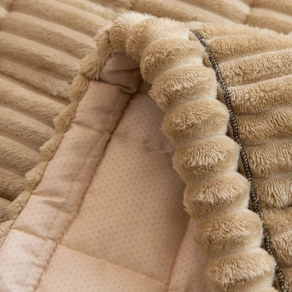 Furniture Throw Blanket Soft Fleece Sofa Protector Anti-Slip Ruffled Edges for Couch Chair Loveseat Living Room Bedroom Pet-Friendly | Thomler
