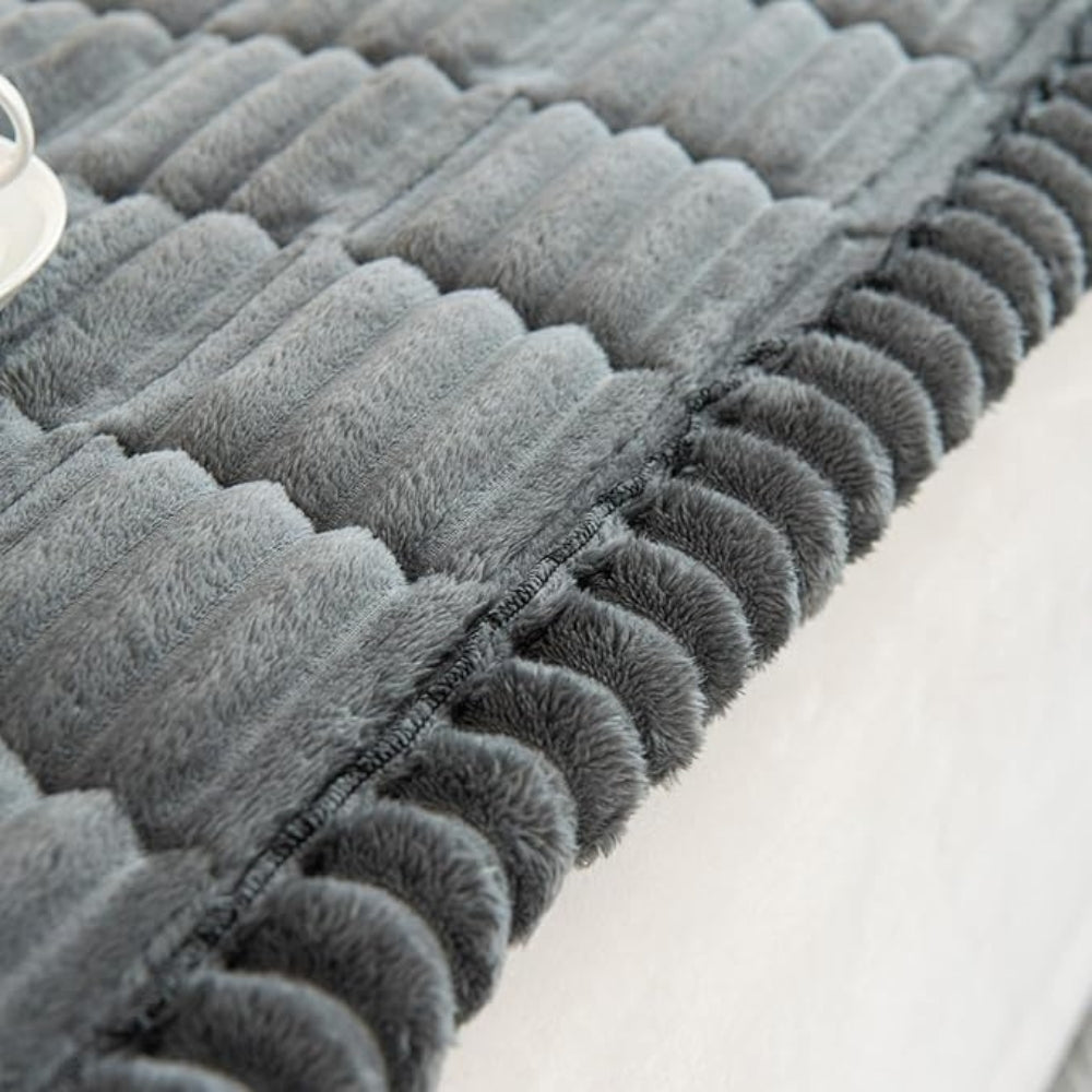 Furniture Throw Blanket Soft Fleece Sofa Protector Anti-Slip Ruffled Edges for Couch Chair Loveseat Living Room Bedroom Pet-Friendly | Thomler