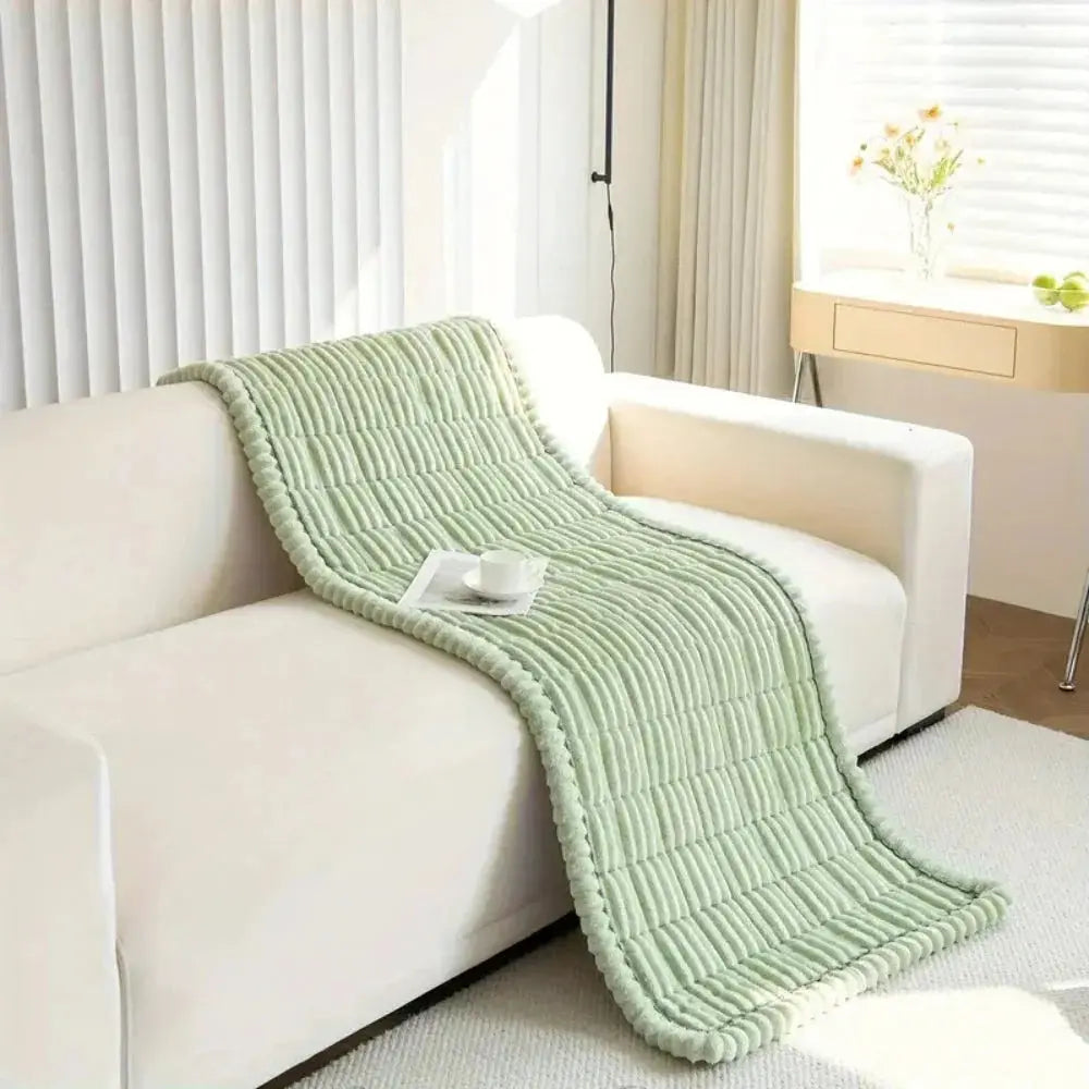 Stretch Jacquard Couch Cover with Ruffled Hem – Wrinkle-Free Furniture Protector for Sofas & Chairs – Machine Washable Slipcover | Thomler