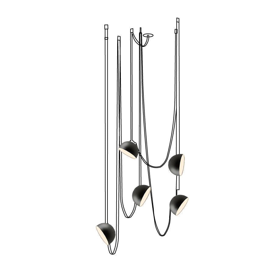 Contemporary Fabric Strap Ceiling Light with 360° Glow – Adjustable Hanging Height | Thomler