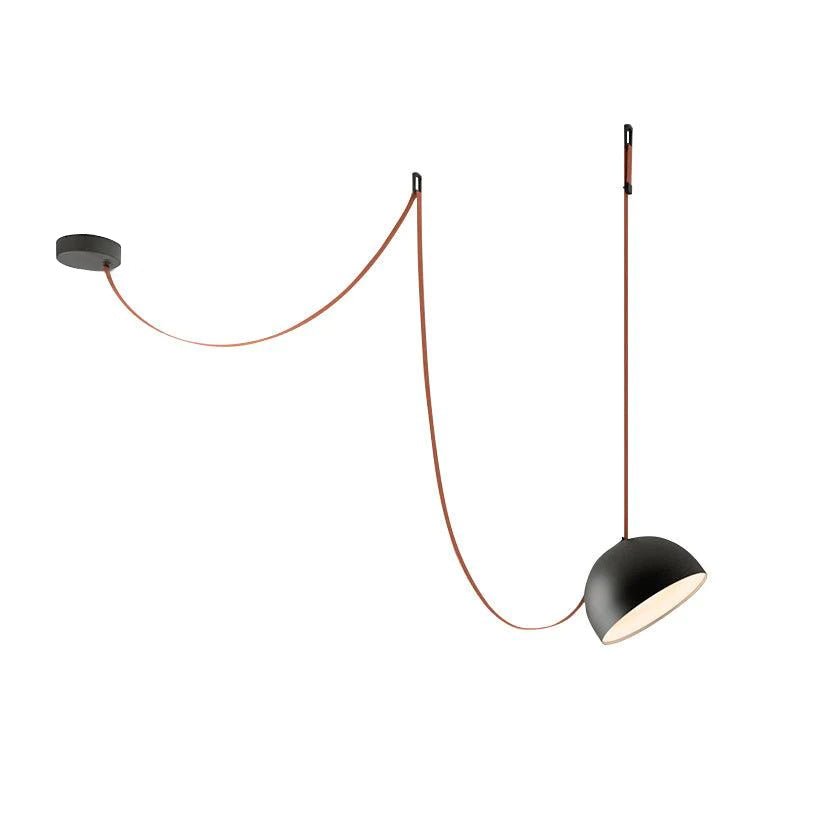 Contemporary Fabric Strap Ceiling Light with 360° Glow – Adjustable Hanging Height | Thomler