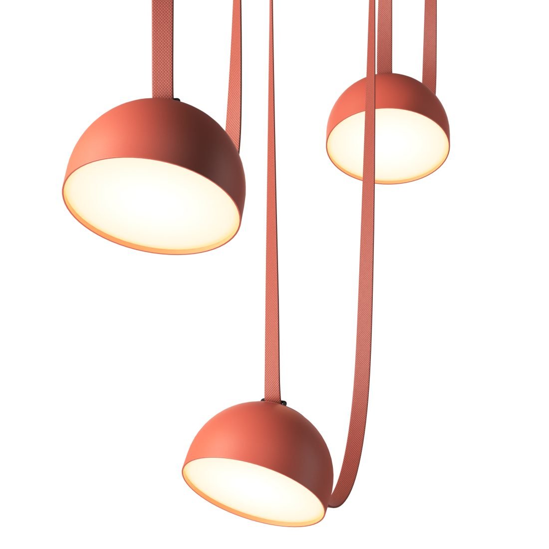 Contemporary Fabric Strap Ceiling Light with 360° Glow – Adjustable Hanging Height | Thomler