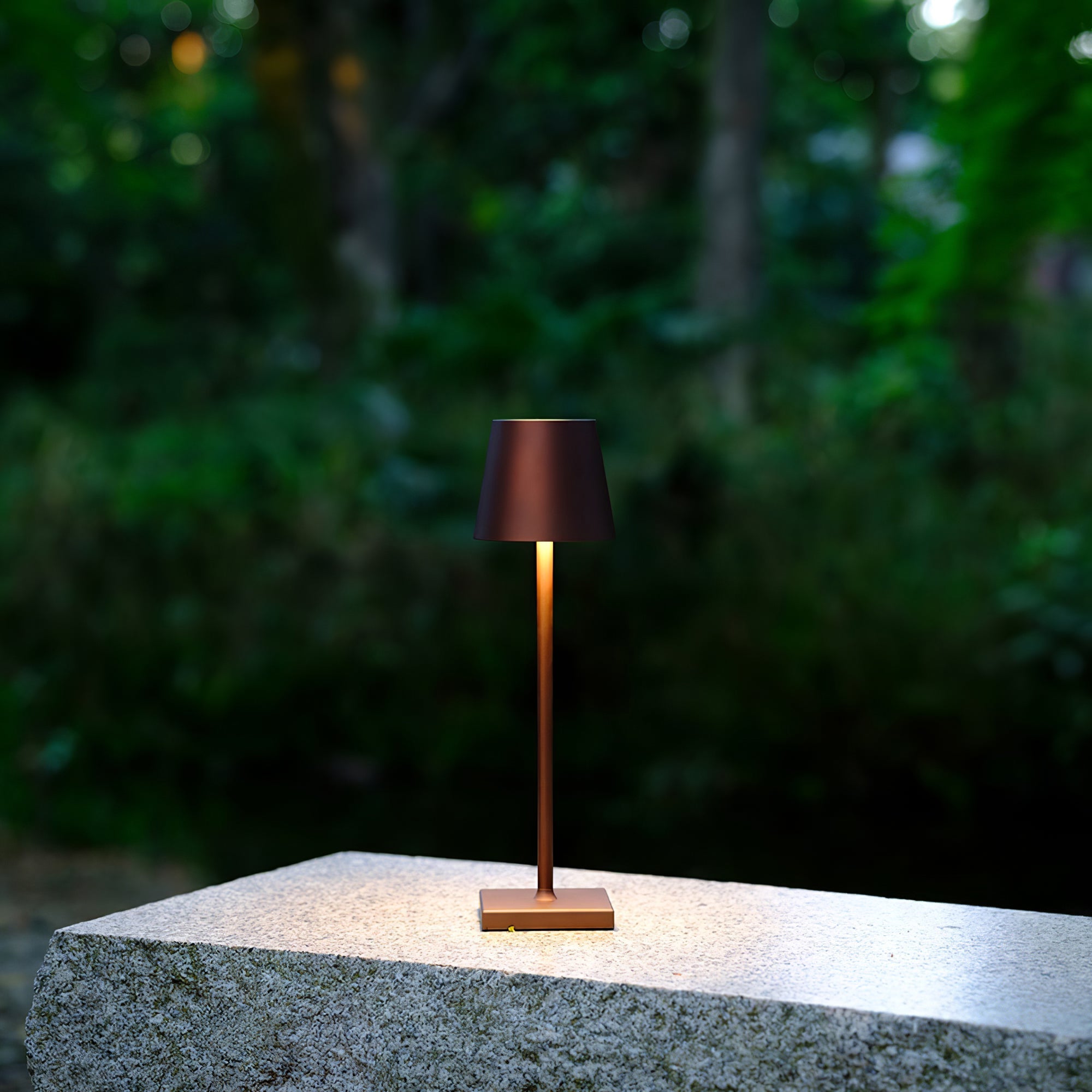 Table Lamp Metal 15 in Portable Indoor Outdoor LED Accent Light Dimmable USB Rechargeable Touch Control | Thomler