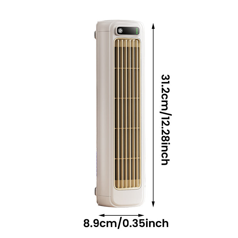 Rechargeable Personal Cooling Fan | Battery-Powered Desktop Air Cooler with Wall Mount | 12-Hour Runtime Portable Mini Cooler for Office | Thomler