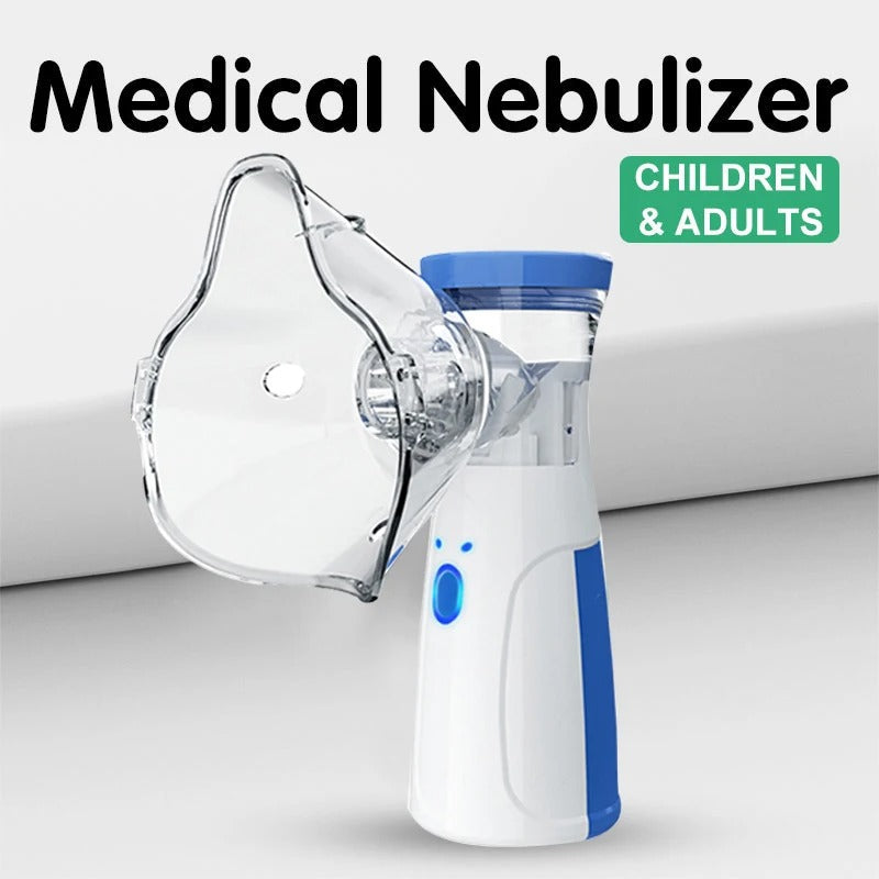 Handheld Mesh Respiratory Inhaler – USB-Rechargeable Compact Mist Machine for Adults & Kids | Quiet Cordless Design for Easy Breathing | Thomler